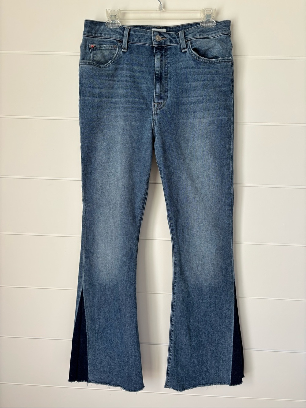 Hudson Heidi High Rise Flare Jeans with Split Hem Womens Size 31